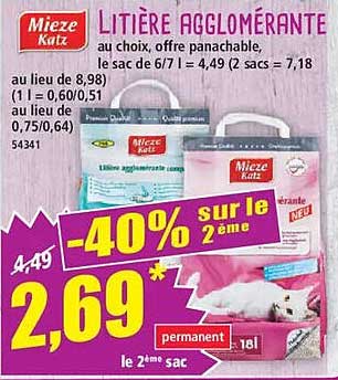 Litière agglomérante Mieze Katz