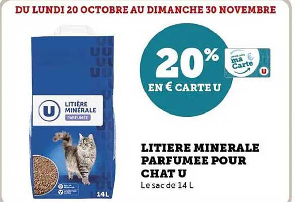 LITIERE MINERALE PARFUMEE POUR CHAT U