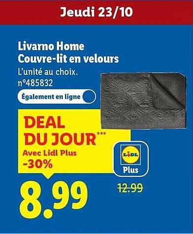 Livarno Home Couvre-lit en velours