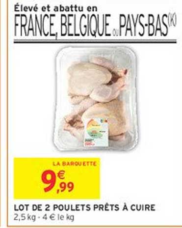 LOT DE 2 POULETS PRÊTS À CUISER