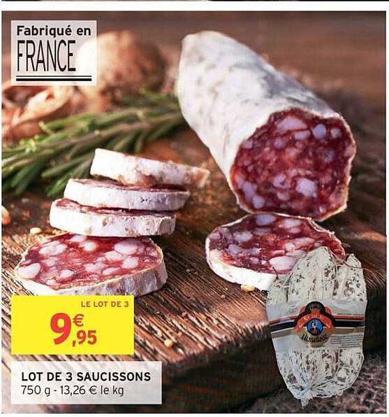 LOT DE 3 SAUCISSONS
