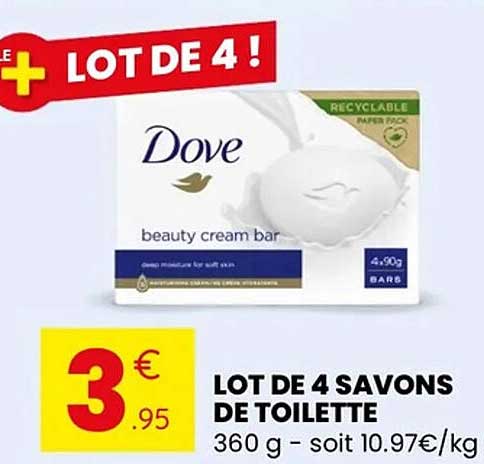 LOT DE 4 SAVONS DE TOILETTE