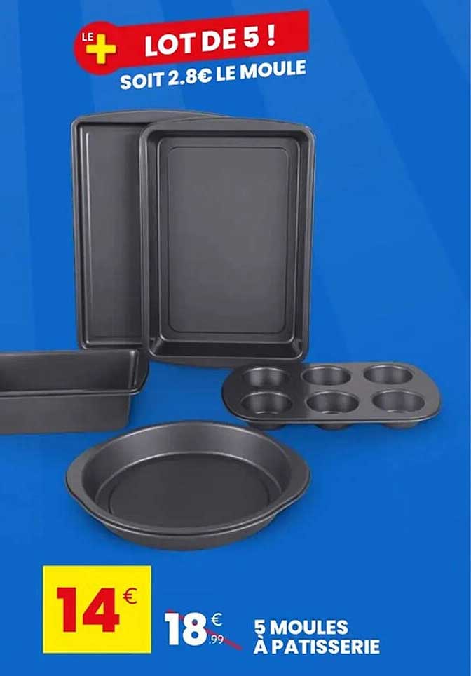 LOT DE 5 ! SOIT 2.8€ LE MOULE