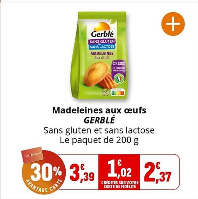 Madeleines aux œufs GERBLÉ