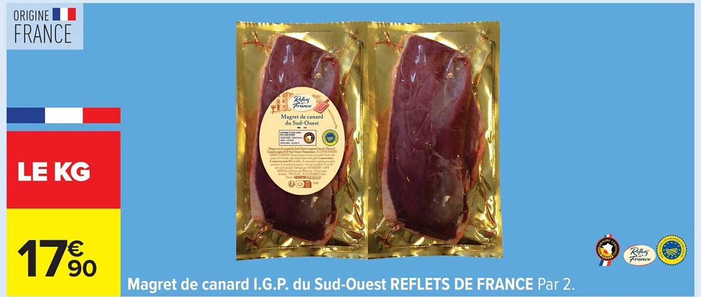 Magret de canard I.G.P. du Sud-Ouest REFLETS DE FRANCE
