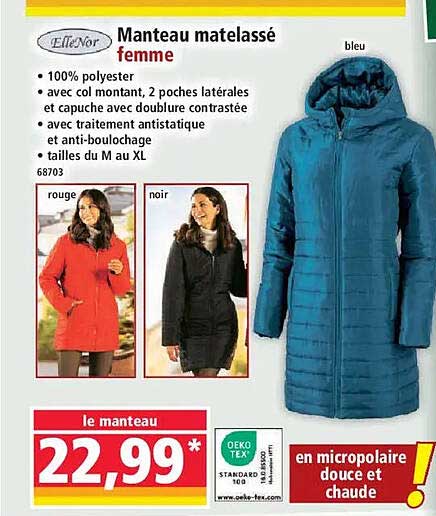 Manteau matelassé femme