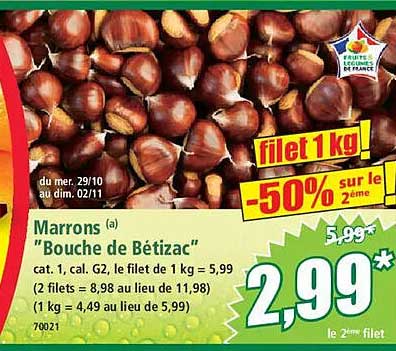 Marrons (a) "Bouche de Bétizac"