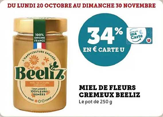 MIEL DE FLEURS CREMEUX BEELIZ