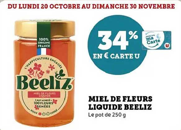 MIEL DE FLEURS LIQUIDE BEELIZ