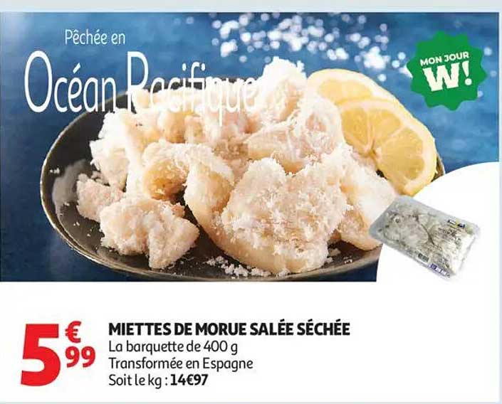 MIETTES DE MORUE SALÉE SÉCHÉE