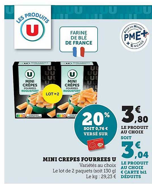 MINI CRÊPES FOURRÉES U