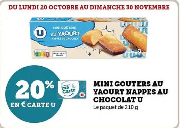 MINI GOÛTERS AU YAOURT NAPPES AU CHOCOLAT U