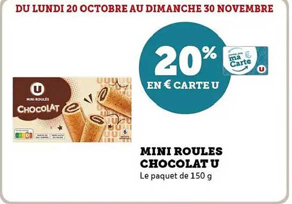 MINI ROULES CHOCOLAT U