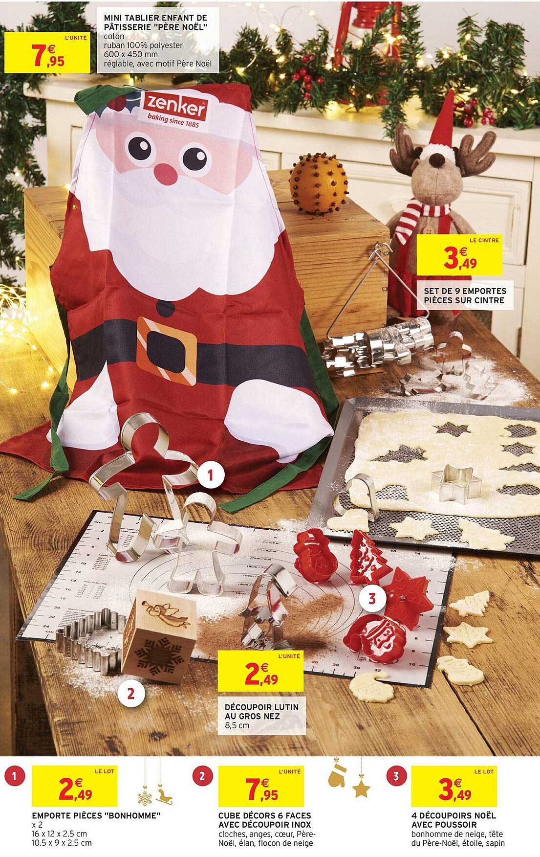 MINI TABLIER ENFANT DE PÂTISSERIE "PÈRE NOËL"