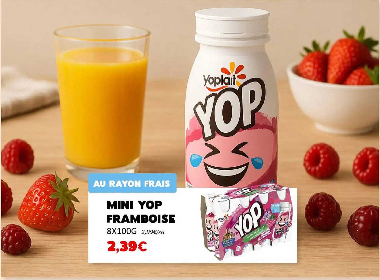 MINI YOP FRAMBOISE 8X100G