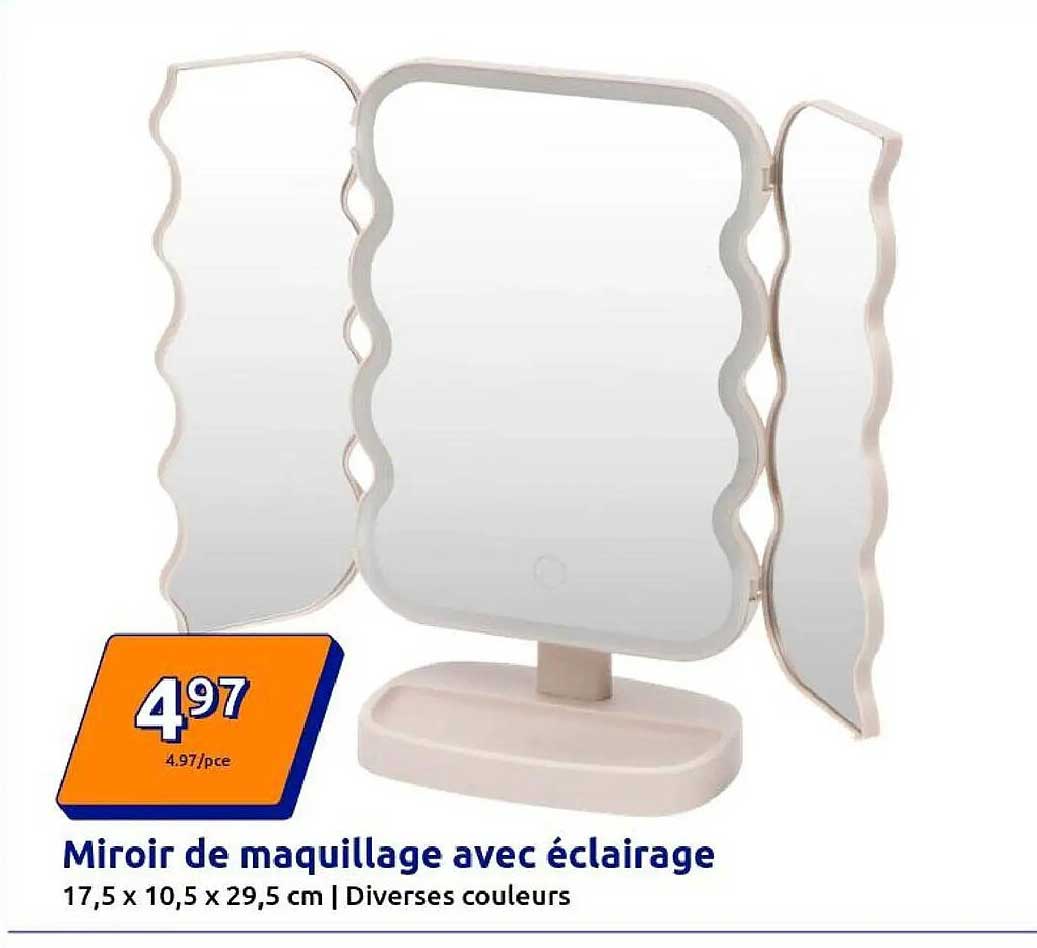Miroir de maquillage avec éclairage