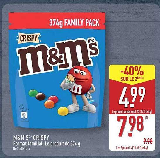 M&M'S® CRISPY 374g FAMILY PACK