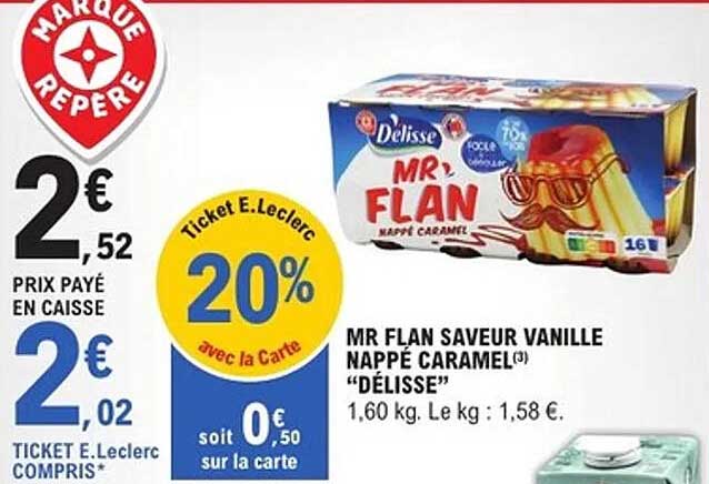 MR FLAN SAVEUR VANILLE NAPPÉ CARAMEL "DÉLISSE"