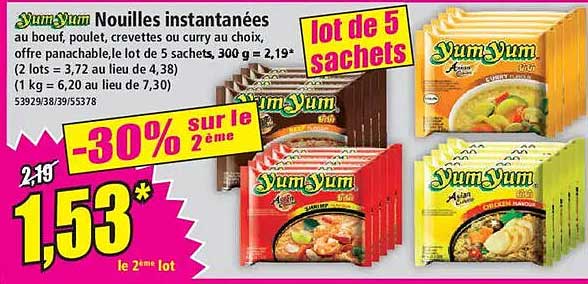 Nouilles instantanées Yum Yum