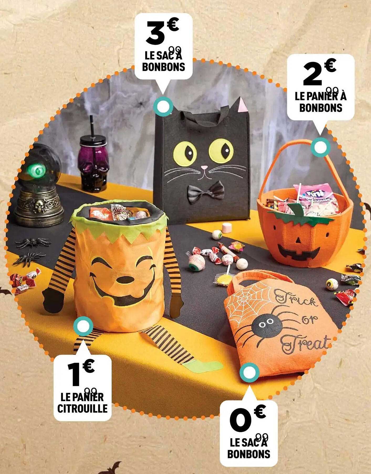Offre Halloween : Sac à bonbons à partir de 0€ !