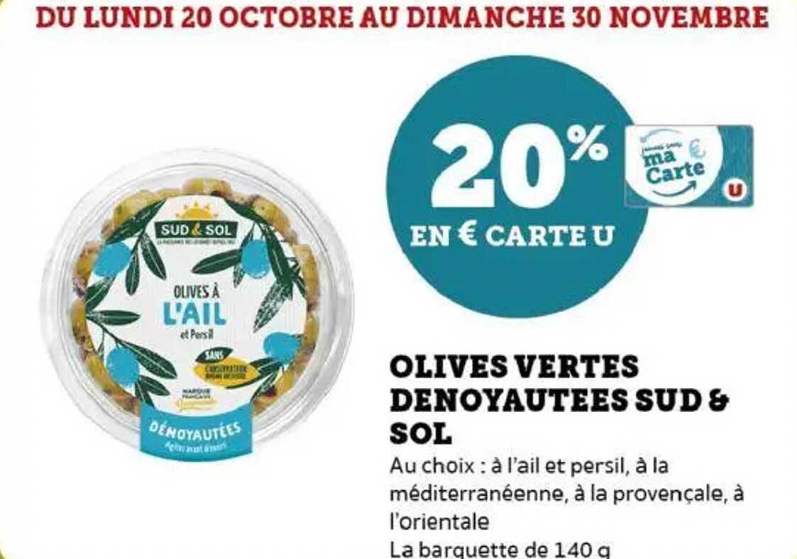 OLIVES VERTES DENOYAUTÉES SUD & SOL