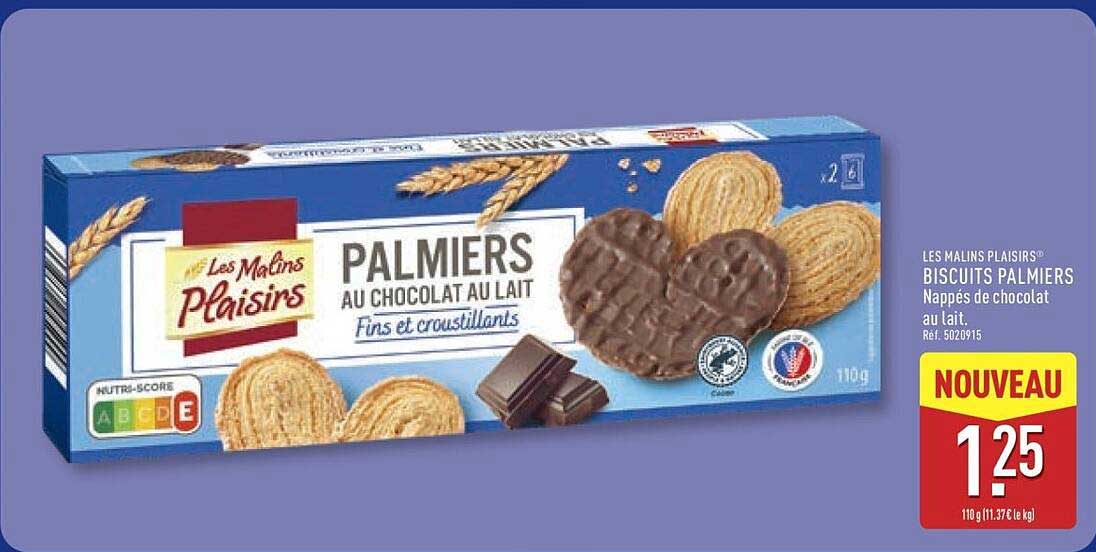 PALMIERS AU CHOCOLAT AU LAIT
