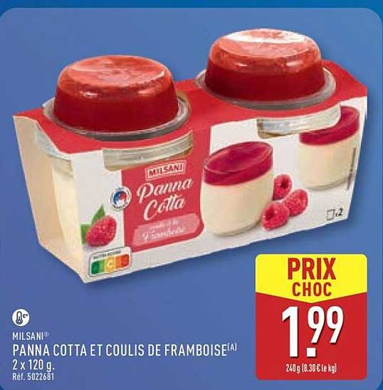 Panna Cotta et Coulis de Framboise