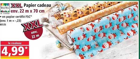 Papier cadeau XXL 22 m x 70 cm