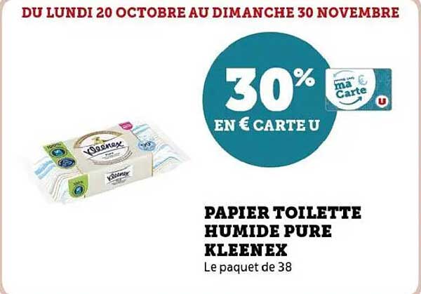PAPIER TOILETTE HUMIDE PURE KLEENEX
