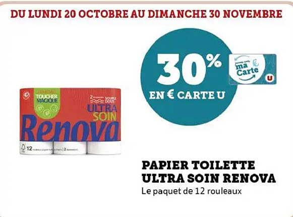 PAPIER TOILETTE ULTRA SOIN RENOVA
