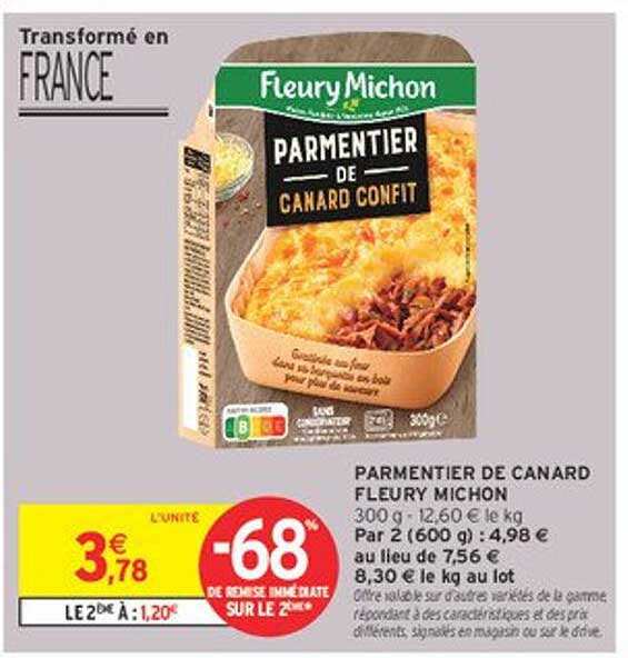 PARMENTIER DE CANARD FLEURY MICHON