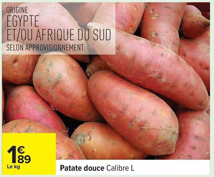Patate douce Calibre L