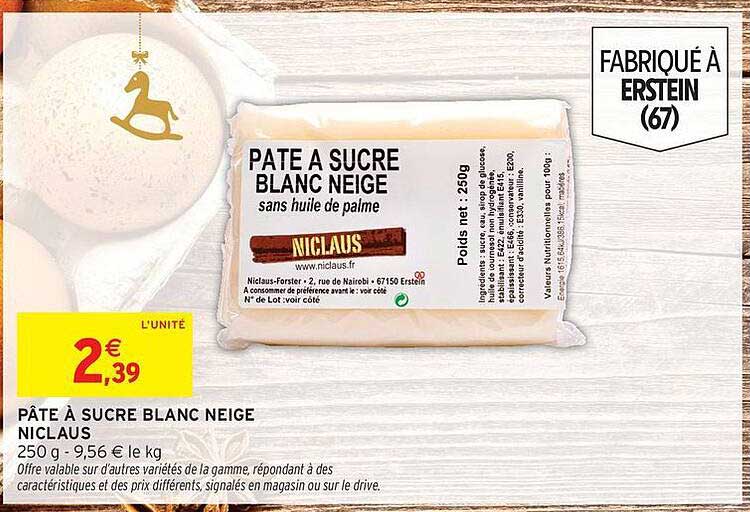 PÂTE À SUCRE BLANC NEIGE NICLAUS