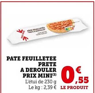 PATE FEUILLETTEE PRETE A DEROULER PRIX MINI