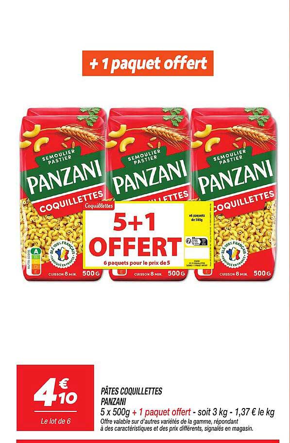PÂTES COQUILLETES PANZANI