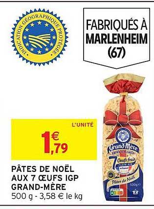 PÂTES DE NOËL AUX 7 ŒUFS IGP GRAND-MÈRE