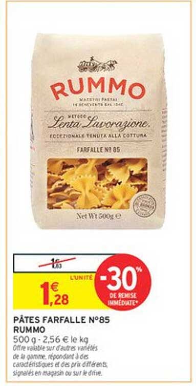 PÂTES FARFALLE N°85 RUMMO