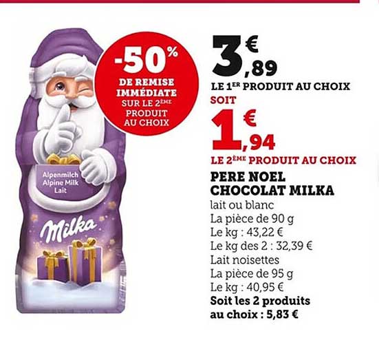 PERE NOEL CHOCOLAT MILKA
