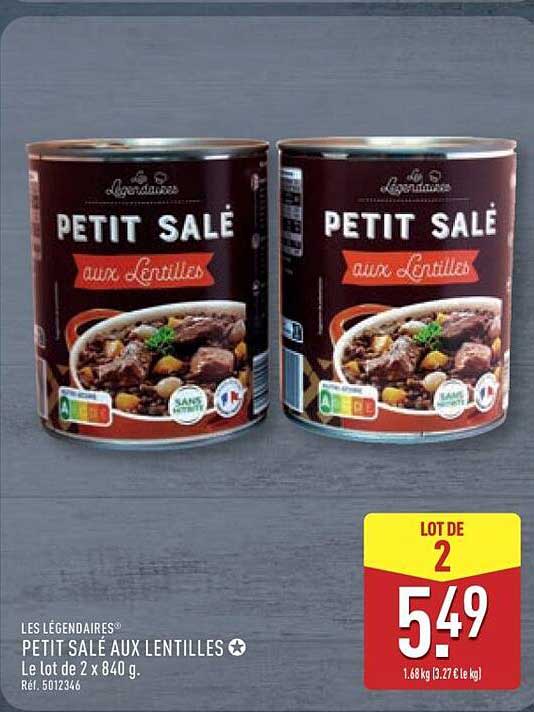 PETIT SALÉ aux Lentilles - Lot de 2