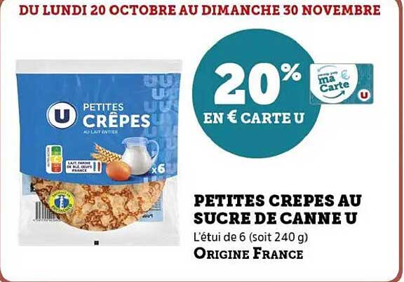 PETITES CREPES AU SUCRE DE CANNE U