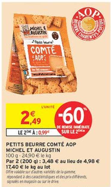 PETITS BEURRE COMTÉ AOP MICHEL ET AUGUSTIN