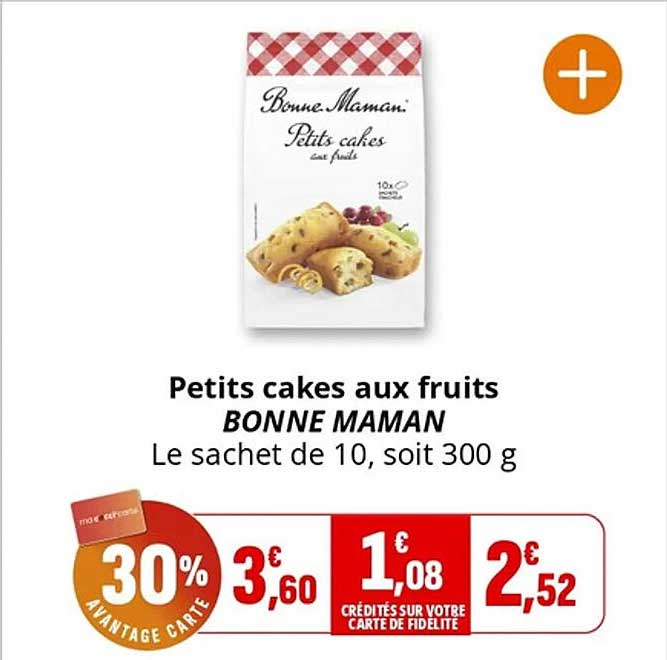 Petits cakes aux fruits BONNE MAMAN