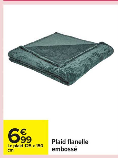 Plaid flanelle embossé