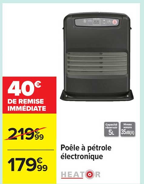 Poêle à pétrole électronique