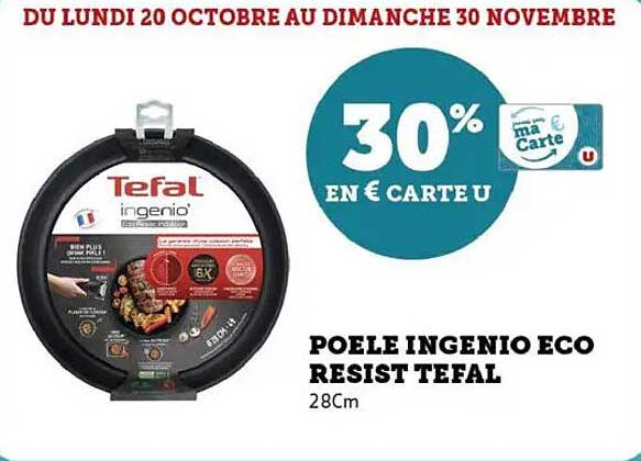 POÊLE INGENIO ECO RESIST TEFAL 28Cm