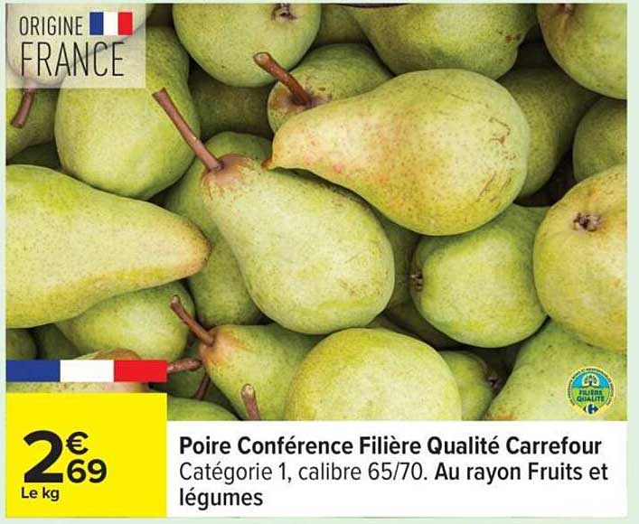 Poire Conférence Filière Qualité Carrefour