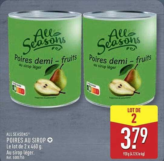 POIRES AU SIROP