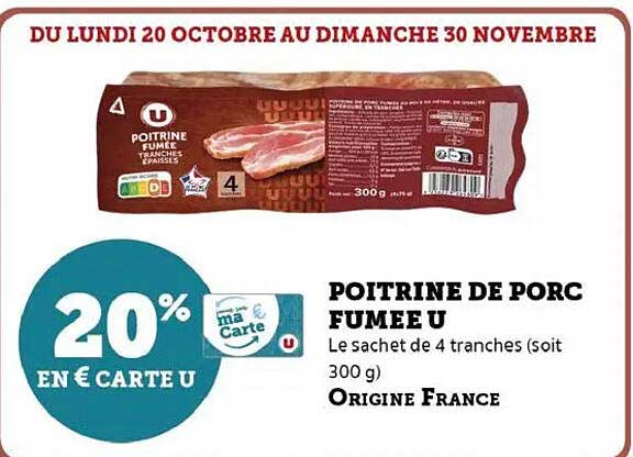 POITRINE DE PORC FUMEE U