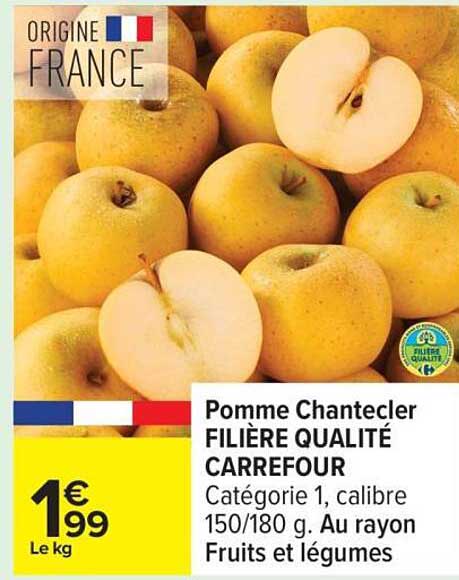 Pomme Chantecler FILIÈRE QUALITÉ CARREFOUR