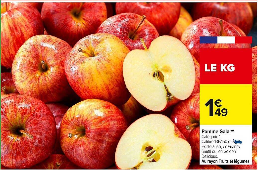Pomme Gala(m) - 1 €49 le kg